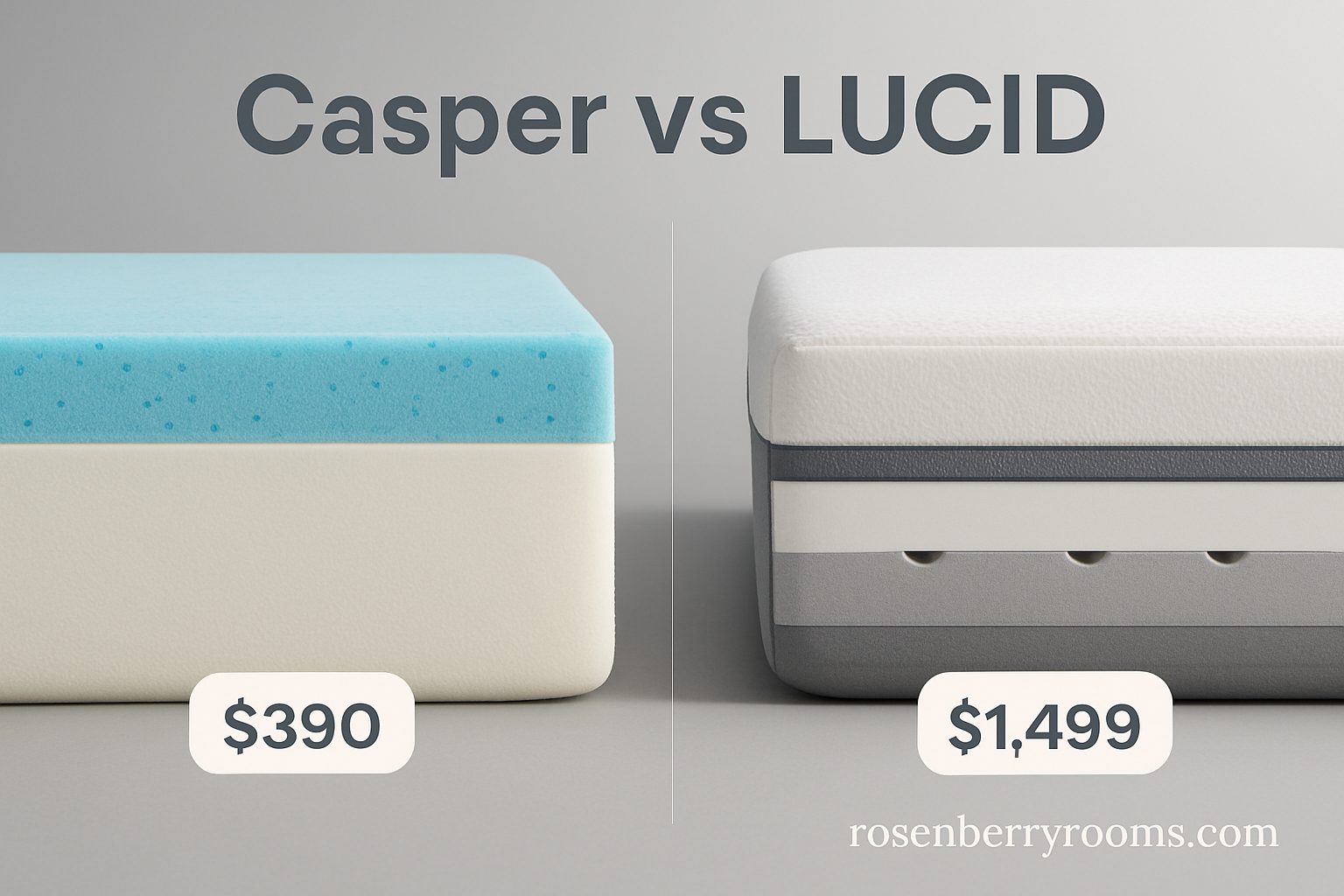 Casper vs LUCID Mattress Comparison