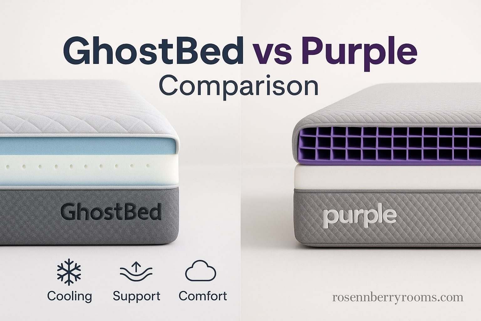 GhostBed Vs Purple Best Mattress Comparison Guide 2026 GhostBed Vs Purple 