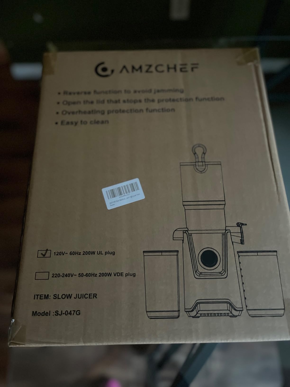 AMZCHEF Cold Press Juicer, Juicer Machines - 4.6