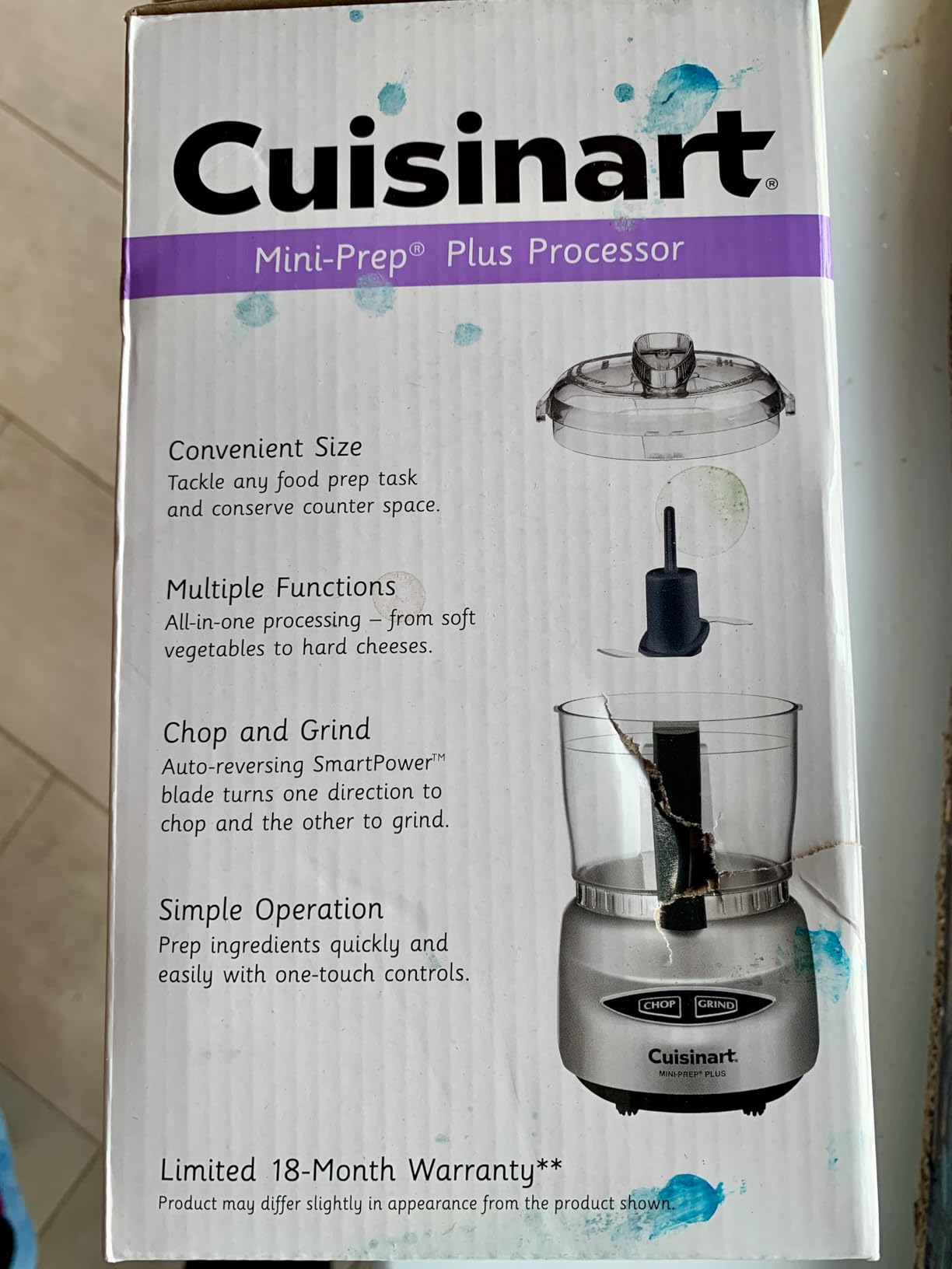 Cuisinart Mini-Prep Plus Food Processor, 24-Ounce Mini Food Processor to Chop Herbs, Vegetables, and Hard Cheese, 24-Ounce Work Bowl, Reversible Stainless Steel Blade, DLC-2ABC, Brushed Chrome/Nickel - Customer Photo 1