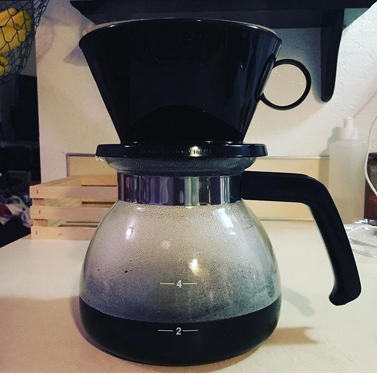 Melitta Pour-Over Coffee Brewer W/ Glass Carafe, Holds 6 - 6 Oz Cups, Black - Customer Photo 2