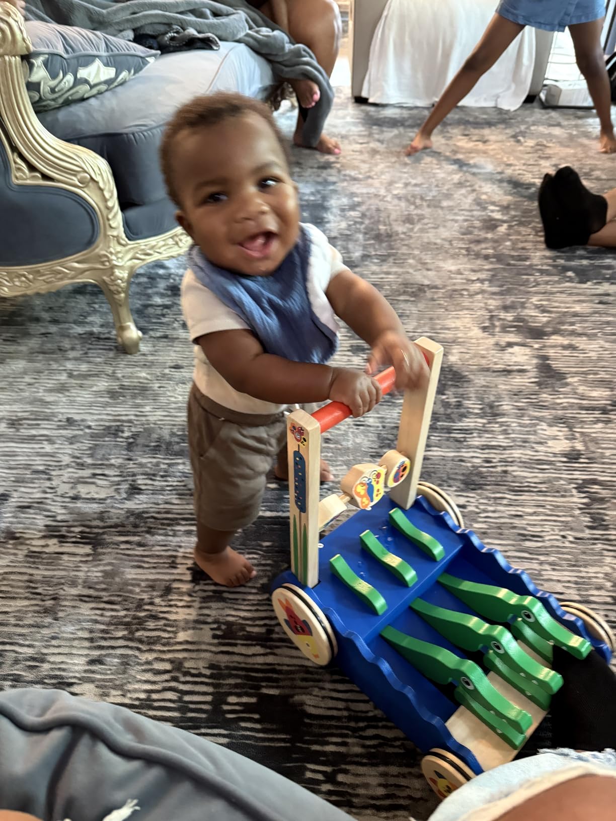 Melissa & Doug Deluxe Chomp and Clack Alligator Wooden Push Toy and Activity Walker - Customer Photo 1