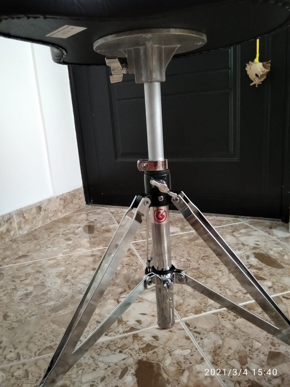 Gibraltar Drum Throne, Black, Heavy (6608) - Customer Photo 1