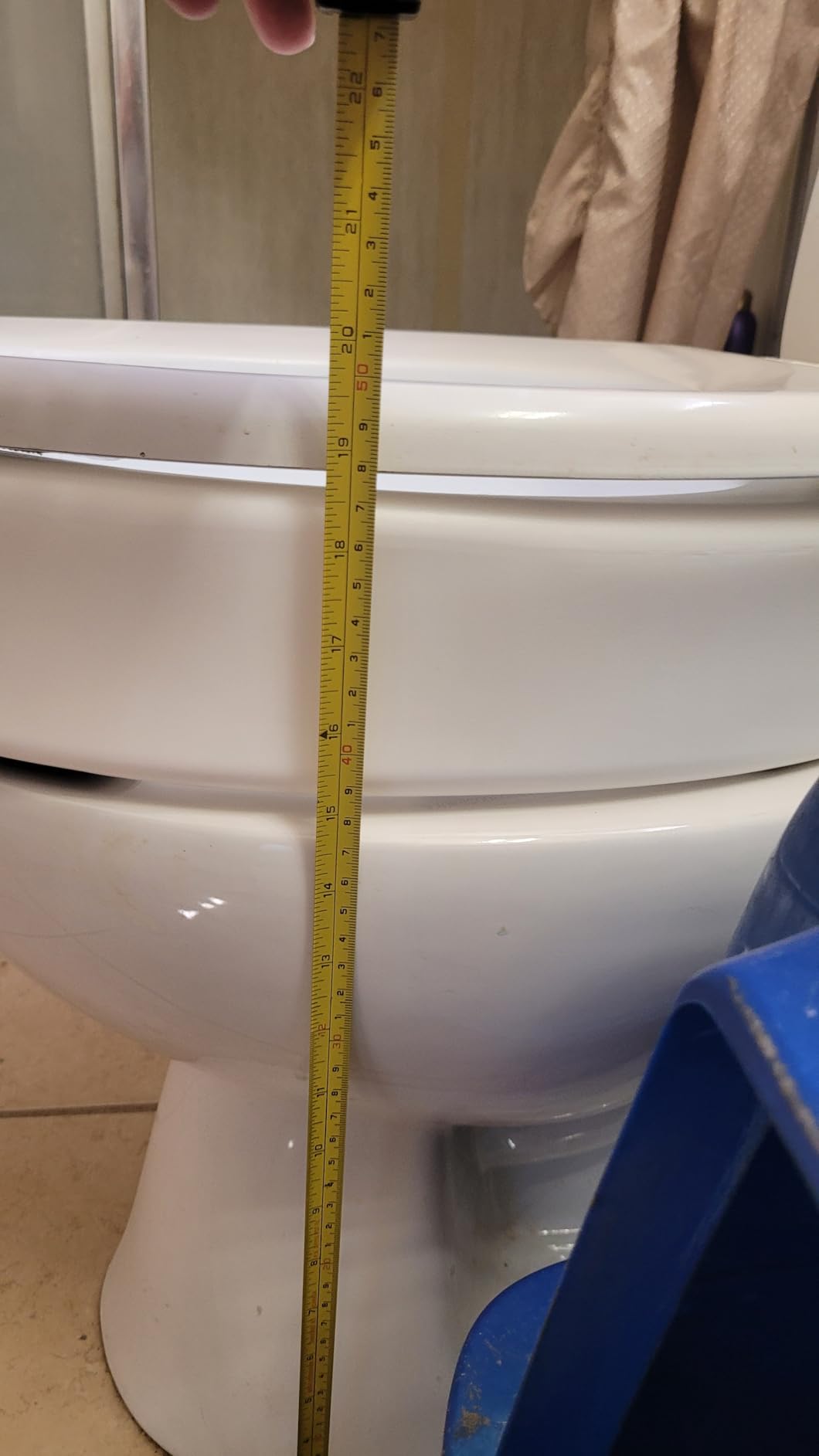 Carex Toilet Seat Riser, Elongated Raised Toilet Seat Adds 3.5 inches to Toilet Height, for Assistance Bending or Sitting, 300 Pound Weight Capacity Toilet Riser - Customer Photo 1