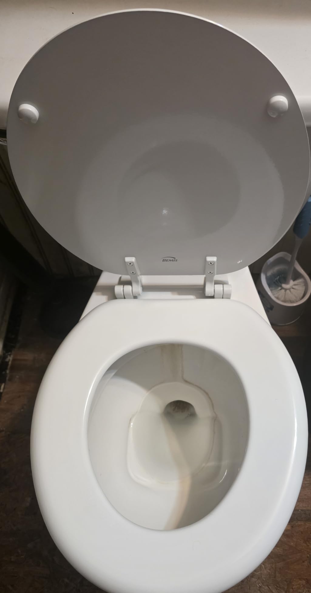 Bemis 400TTA Economy Durable Wood Toilet Seat, Made in USA, Round, White - Customer Photo 1