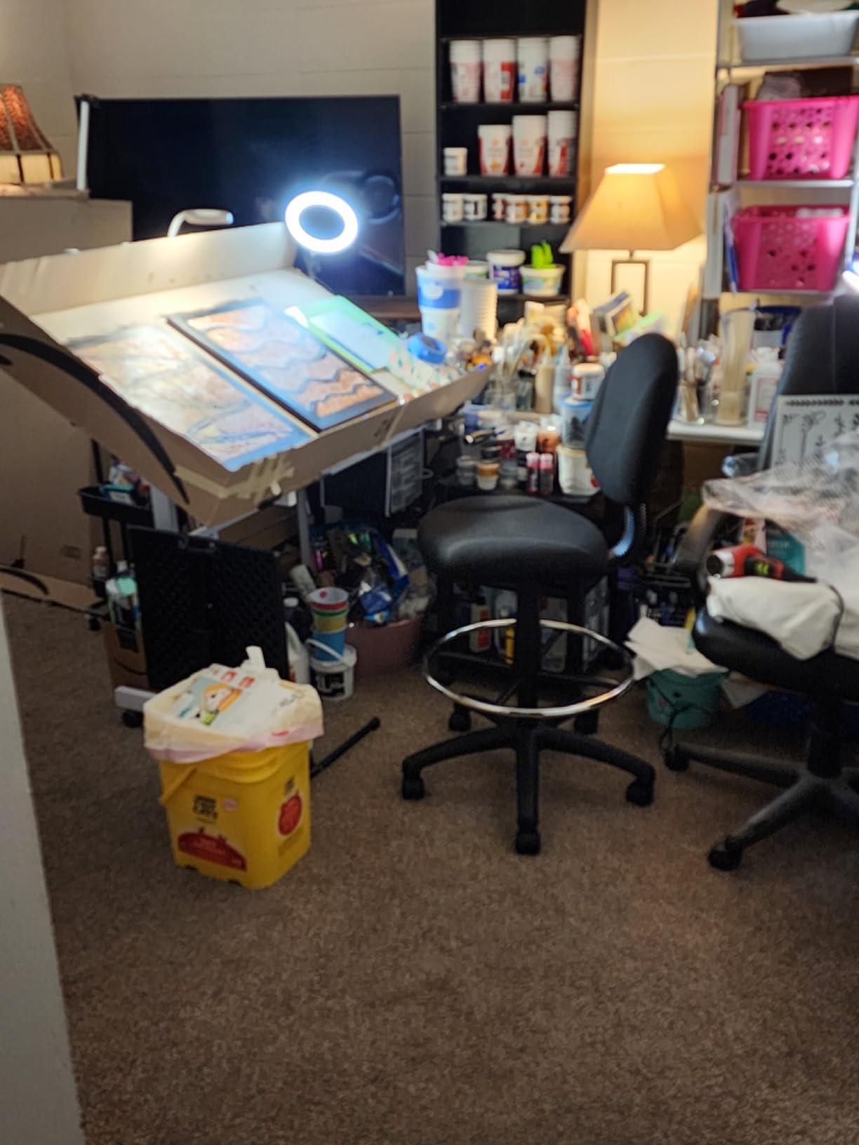 Boss Office Products Ergonomic Works Drafting Chair without Arms in Black Customer Review Boss Office Products Ergonomic Works Drafting Chair without Arms in Black - Customer Photo 2