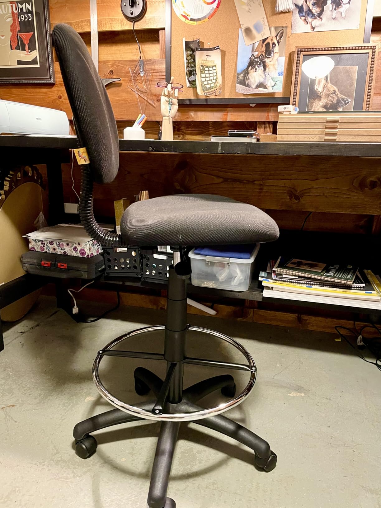 Boss Office Products Ergonomic Works Drafting Chair without Arms in Black Customer Review Boss Office Products Ergonomic Works Drafting Chair without Arms in Black - Customer Photo 3