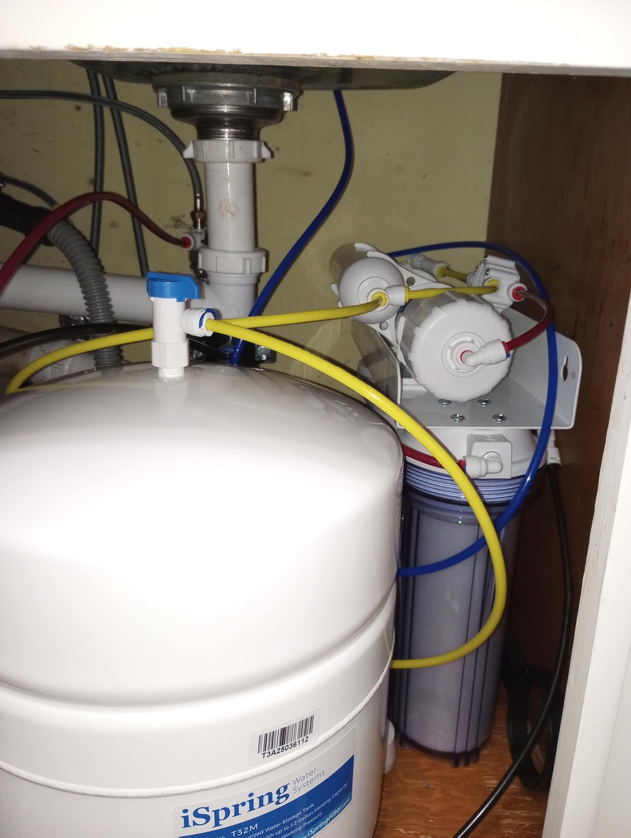 iSpring RCC7, NSF Certified, High Capacity Under Sink 5-Stage Reverse Osmosis Water Filter, RO Drinking System, 75 GPD, Brushed Nickel Faucet, Patented Top-Mounted Faucet Design for Easy Installation - Customer Photo 1