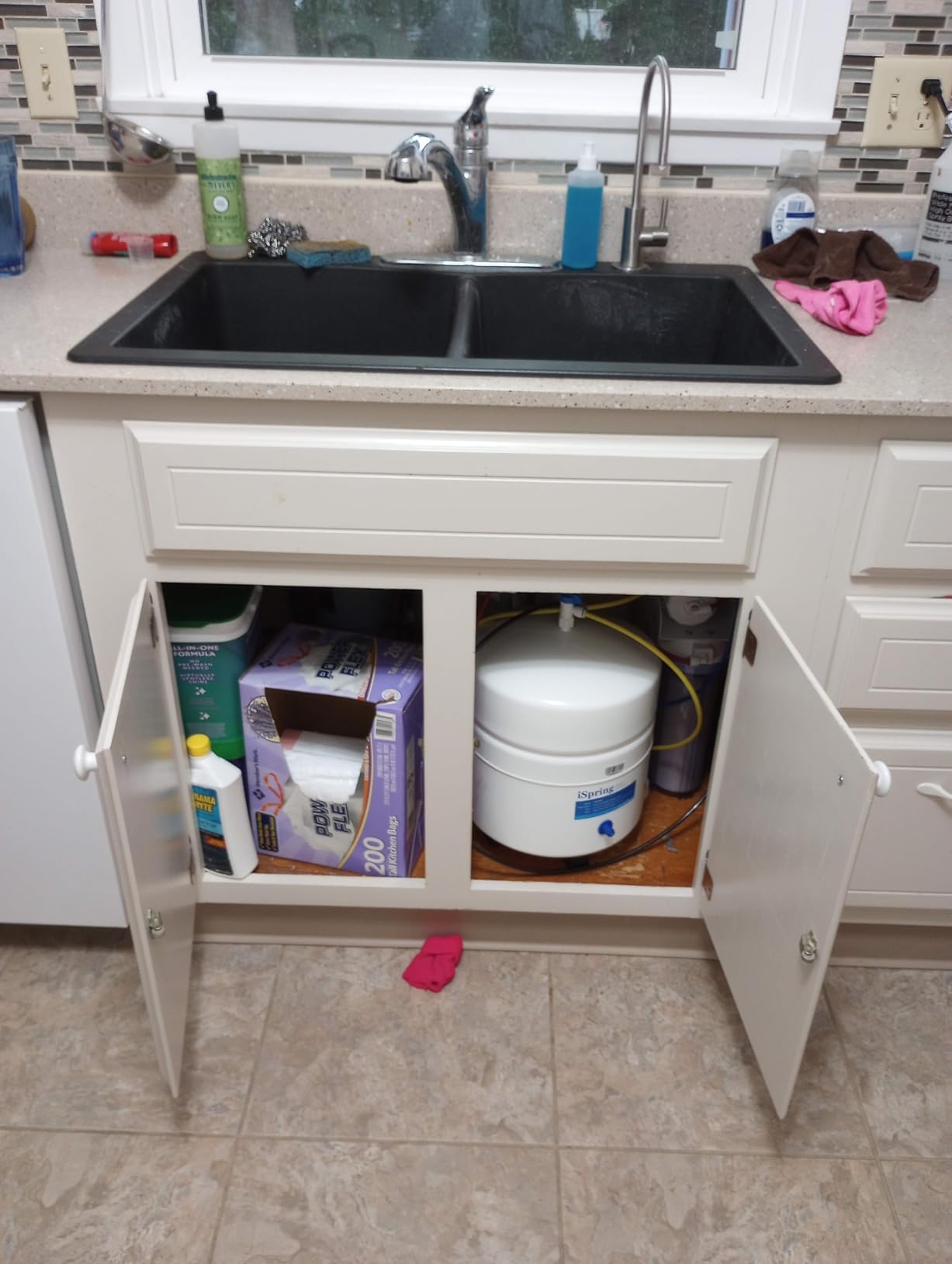 iSpring RCC7, NSF Certified, High Capacity Under Sink 5-Stage Reverse Osmosis Water Filter, RO Drinking System, 75 GPD, Brushed Nickel Faucet, Patented Top-Mounted Faucet Design for Easy Installation - Customer Photo 2
