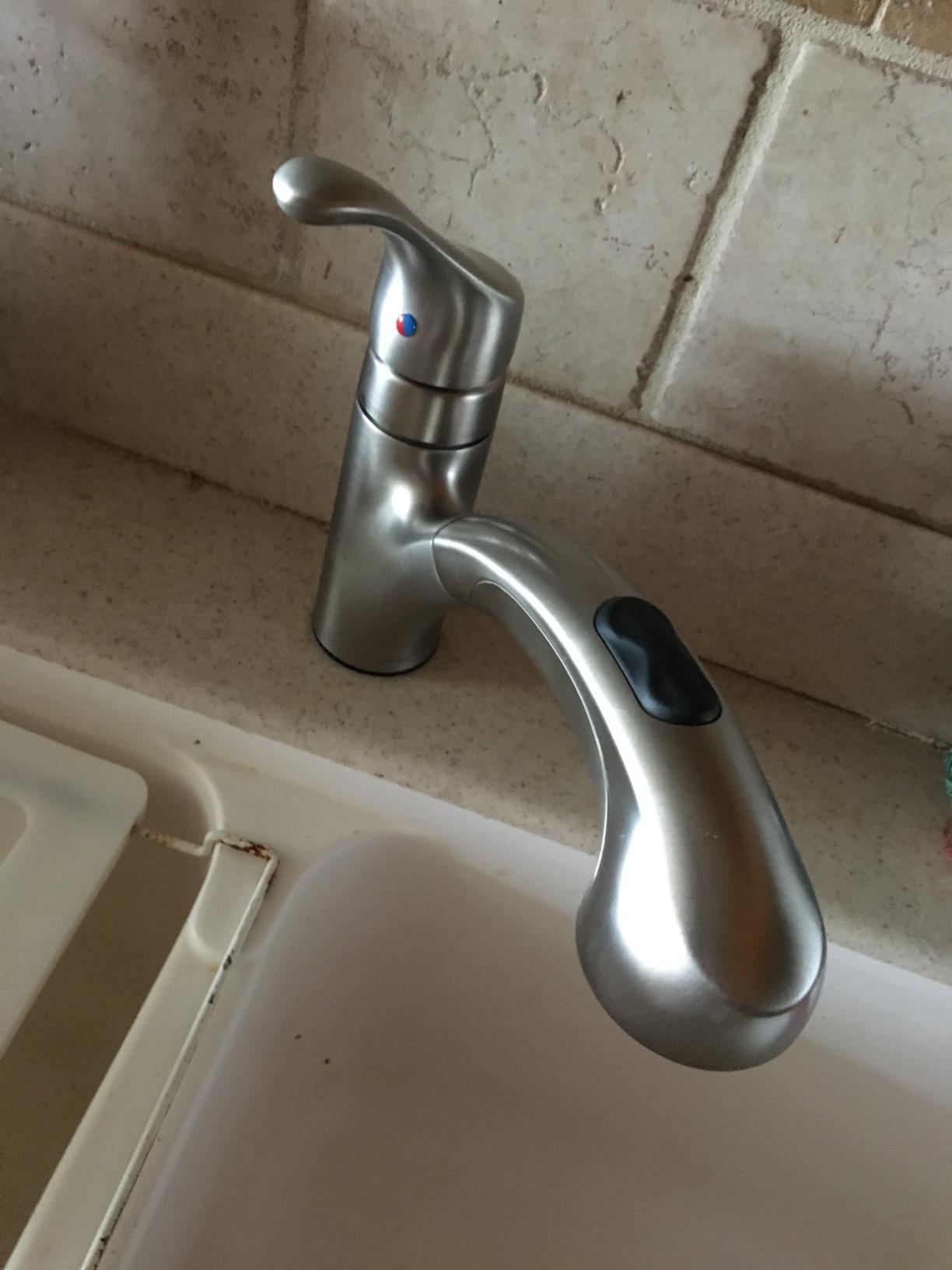 Moen Renzo Spot Resist Stainless One-Handle Pullout Kitchen or Laundry Faucet Featuring Power Clean - Customer Photo 1
