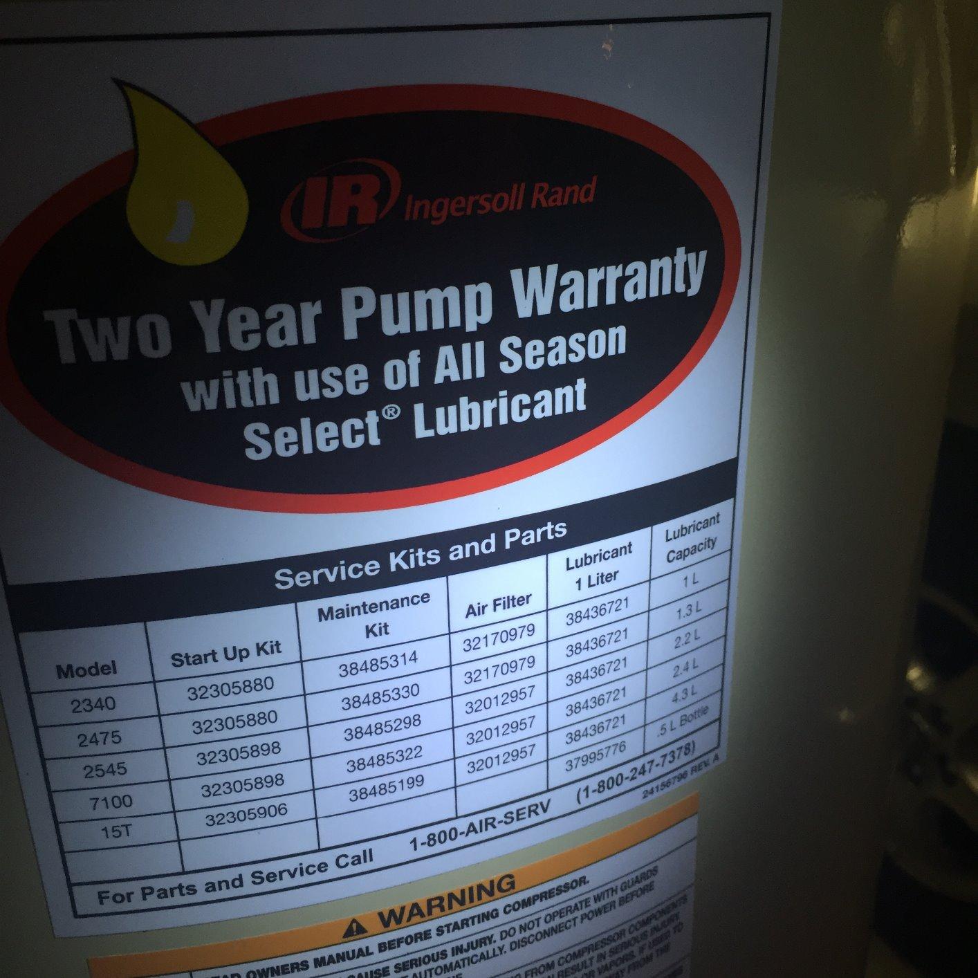 Ingersoll Rand 2340L5-V 5 hp Type 30 2 Stage Reciprocating Compressor - Customer Photo 2
