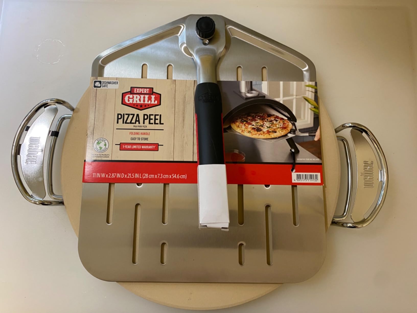 Weber Gourmet BBQ System Pizza Stone with Carry Rack,16.7 Weber Gourmet BBQ System Pizza Stone with Carry Rack,16.7