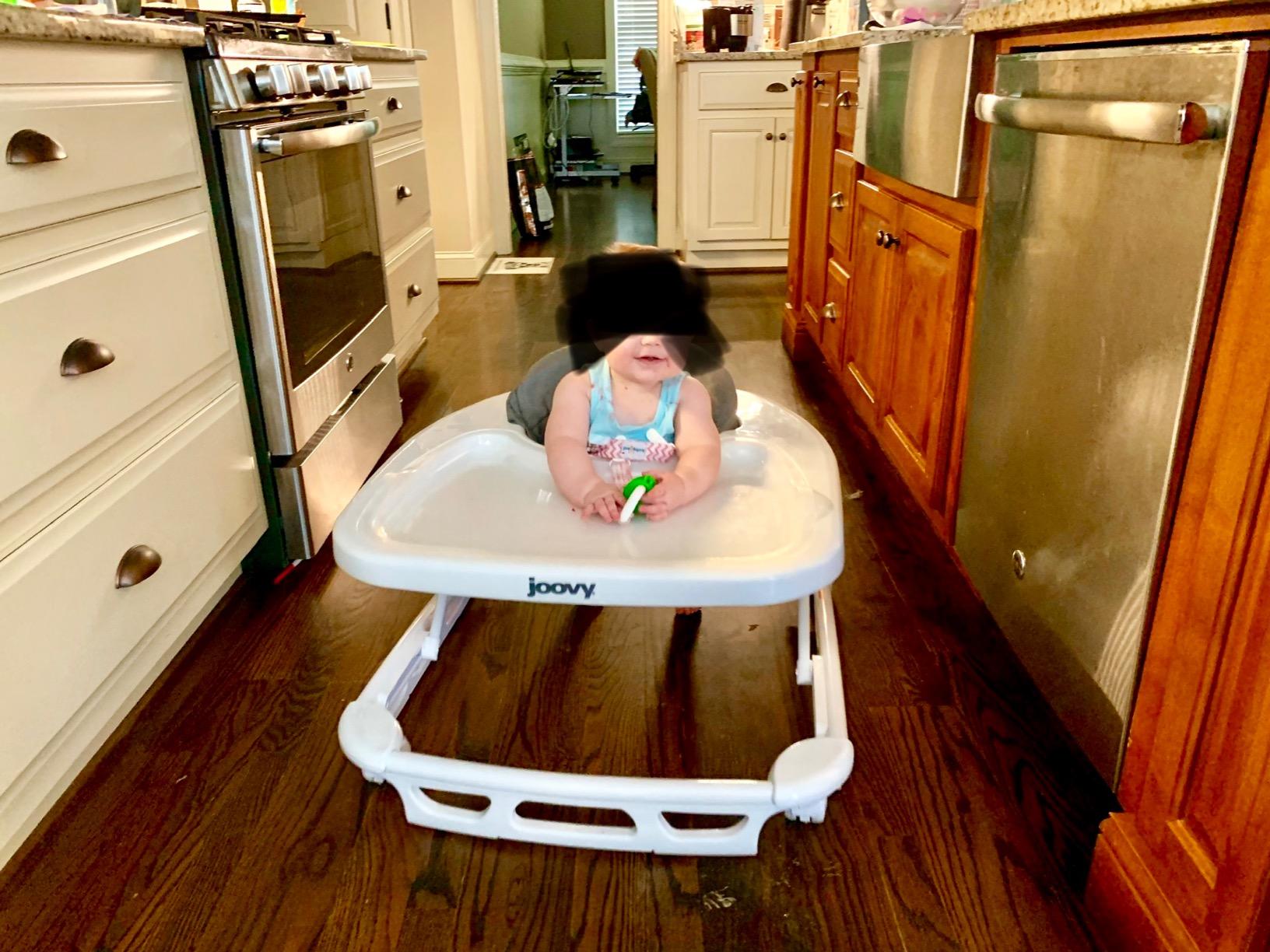 Joovy Spoon Baby Walker & Activity Center Featuring Three Adjustable Heights, Extra-Large Tray, and 30 lb Weight Capacity - JPMA Safety Certified - Customer Photo 2
