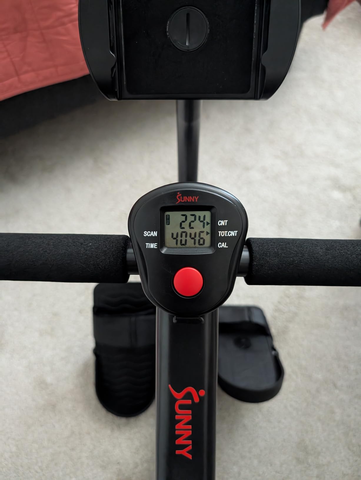 Sunny Health & Fitness Compact Adjustable Rowing Machine with 12 Levels of Resistance for Complete Body Workouts and Optional Free SunnyFit App Enhanced Connectivity - Customer Photo 1