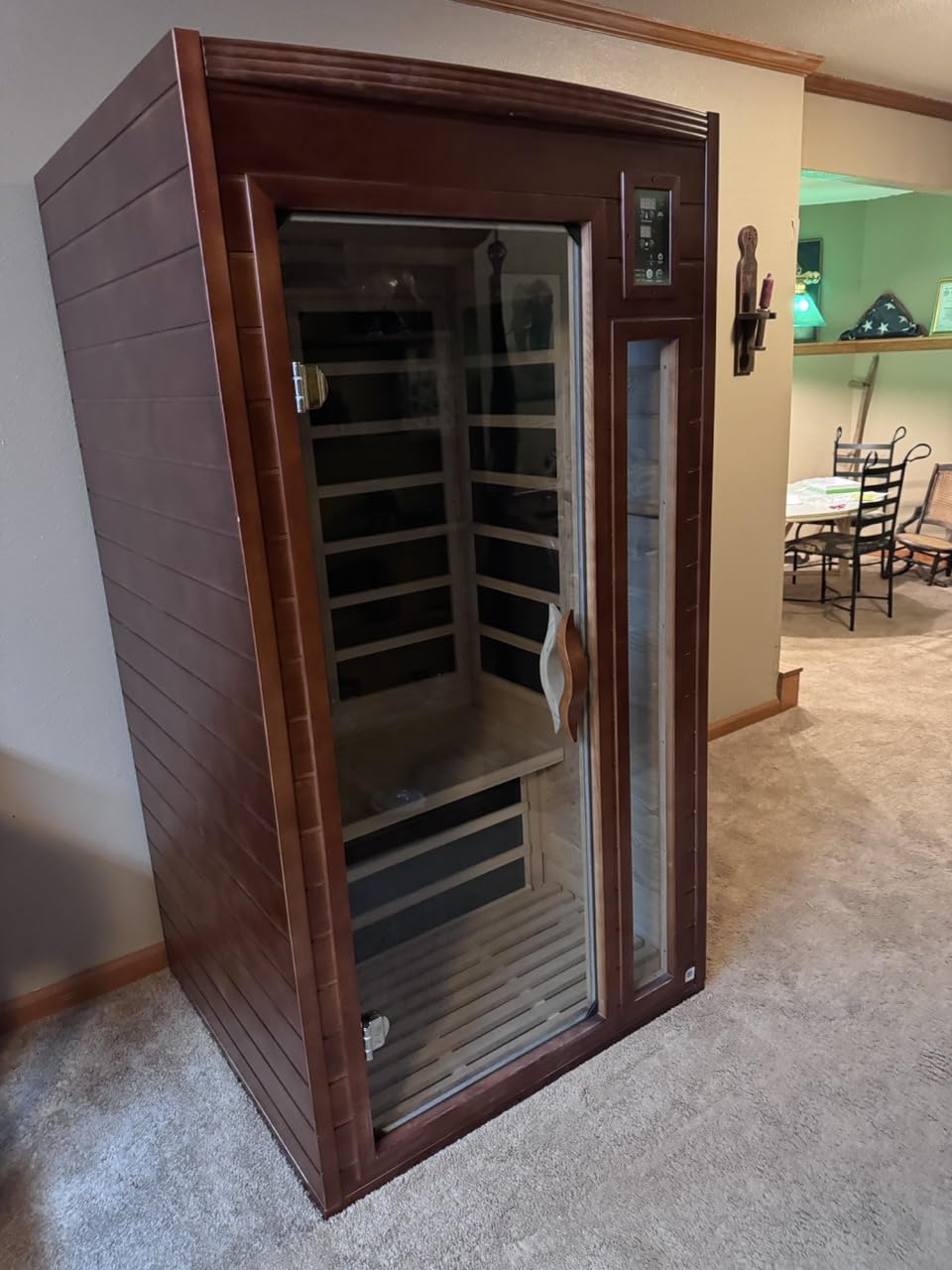Dynamic Saunas Barcelona 1- to 2-Person Low EMF FAR Infrared Sauna with Red Light Therapy & Bluetooth Speakers | Personal Indoor Dry Heat Sauna for Home & Gym – Made from Canadian Hemlock - Customer Photo 1
