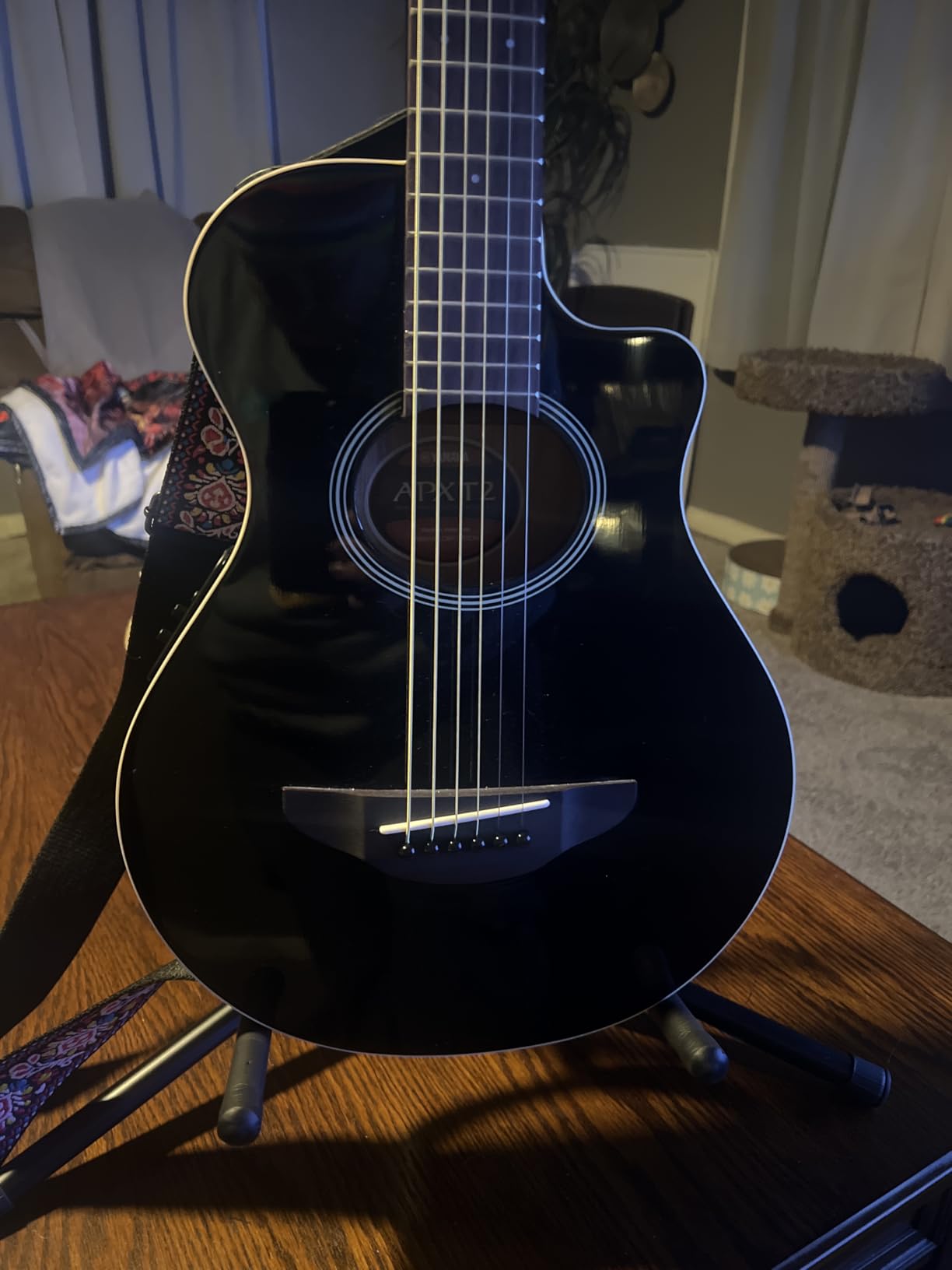 Yamaha APXT2 3/4-Size Acoustic-Electric Guitar - Black - Customer Photo 1