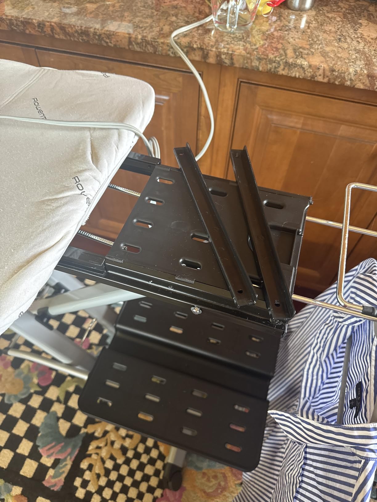 Rowenta Pro Compact Ironing Board with Hanger Rack 18 x 54 Inches Space Saving, Folding, 4 Legs IB9100, Beige - Customer Photo 1
