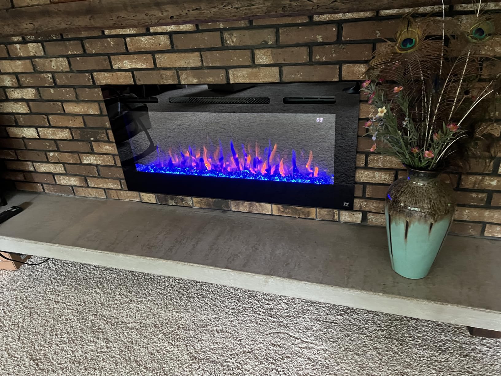 Touchstone Smart Electric Fireplace-The Sideline 50