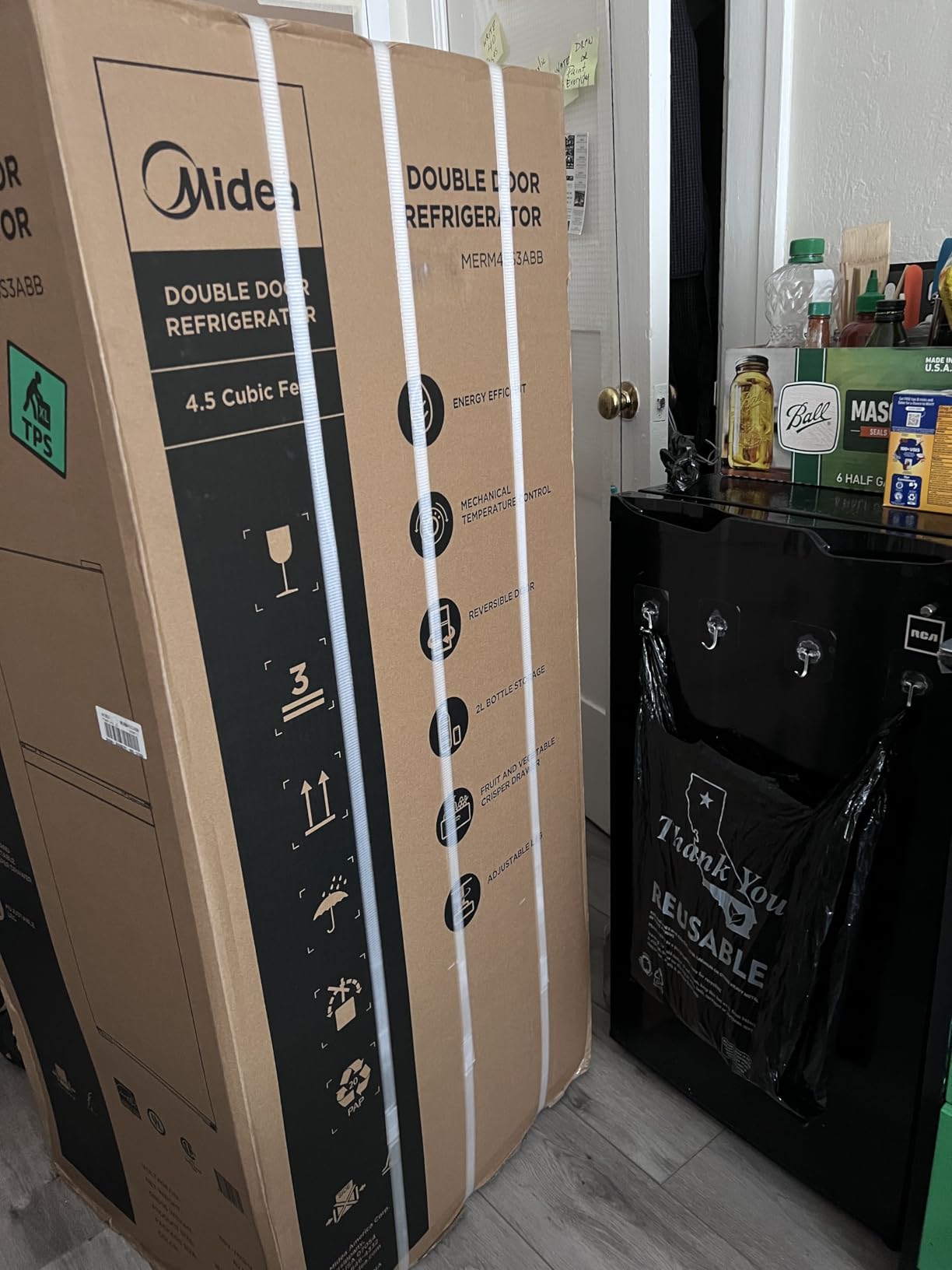 Midea WHD-113FB1 Double Door Mini Fridge with Freezer for Bedroom Office or Dorm with Adjustable Remove Glass Shelves Compact Refrigerator, 3.1 cu ft, Black Customer Review Midea WHD-113FB1 Double Door Mini Fridge with Freezer for Bedroom Office or Dorm with Adjustable Remove Glass Shelves Compact Refrigerator, 3.1 cu ft, Black - Customer Photo 2