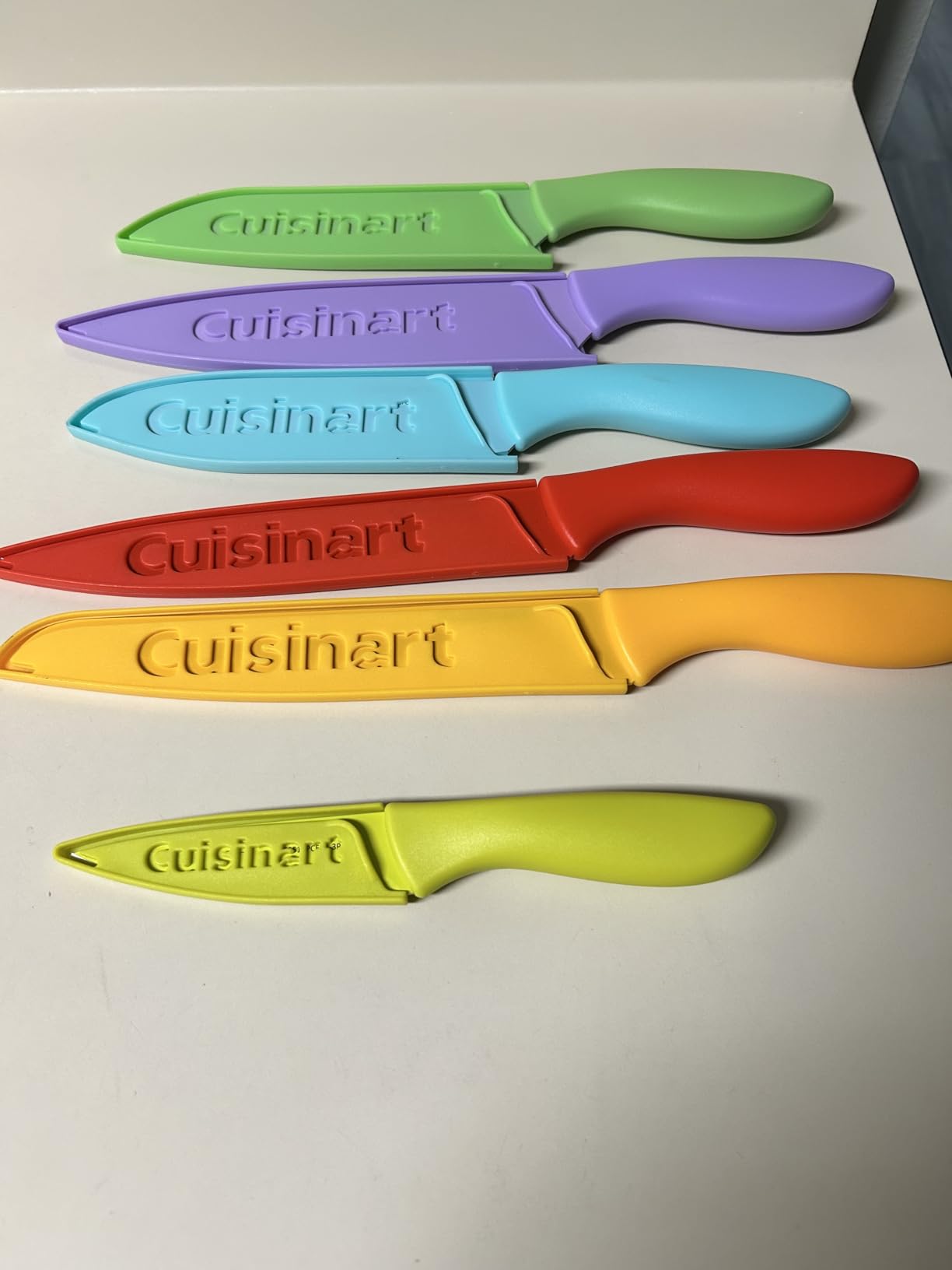 Cuisinart 12-Piece Kitchen Knife Set, Advantage Color Collection with Blade Guards, Multicolored, C55-12PCER1 - Customer Photo 2