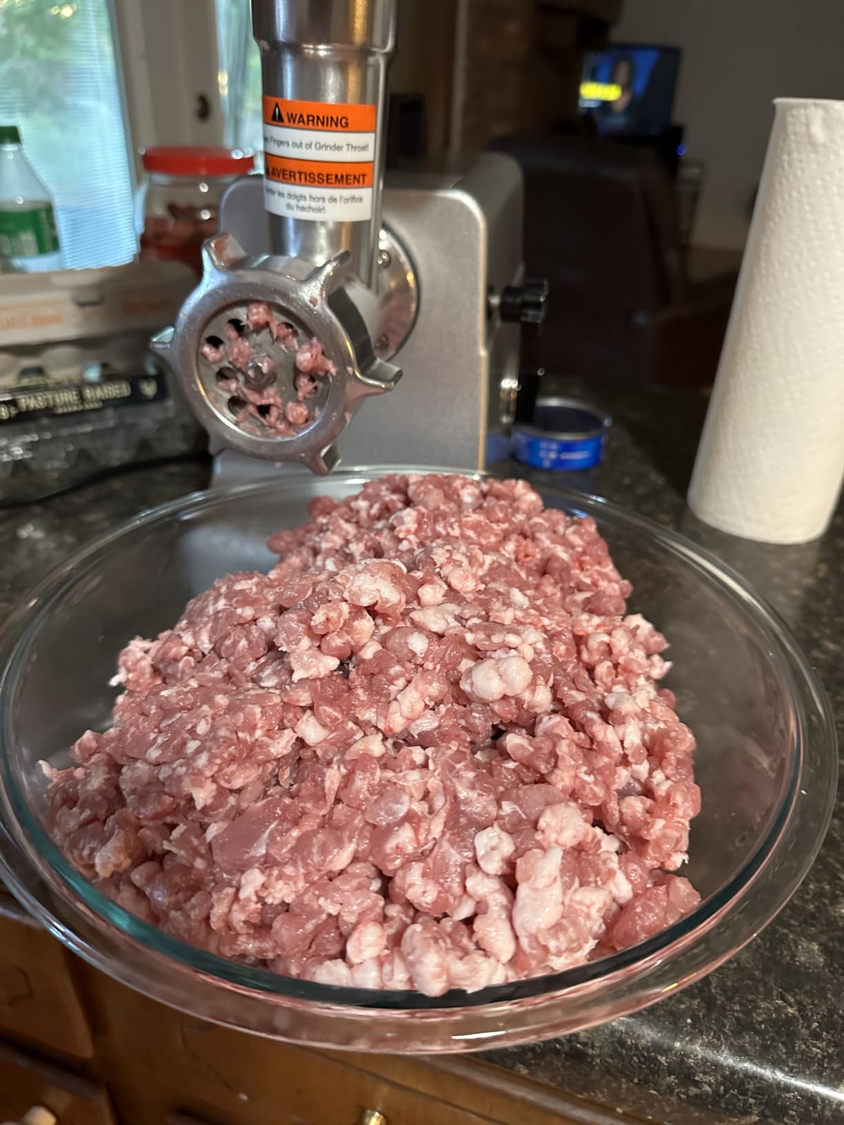 LEM Products MightyBite #8 Meat Grinder, 500 Watt Aluminum Electric Meat Grinder Machine, Ideal for Regular Use - Customer Photo 2