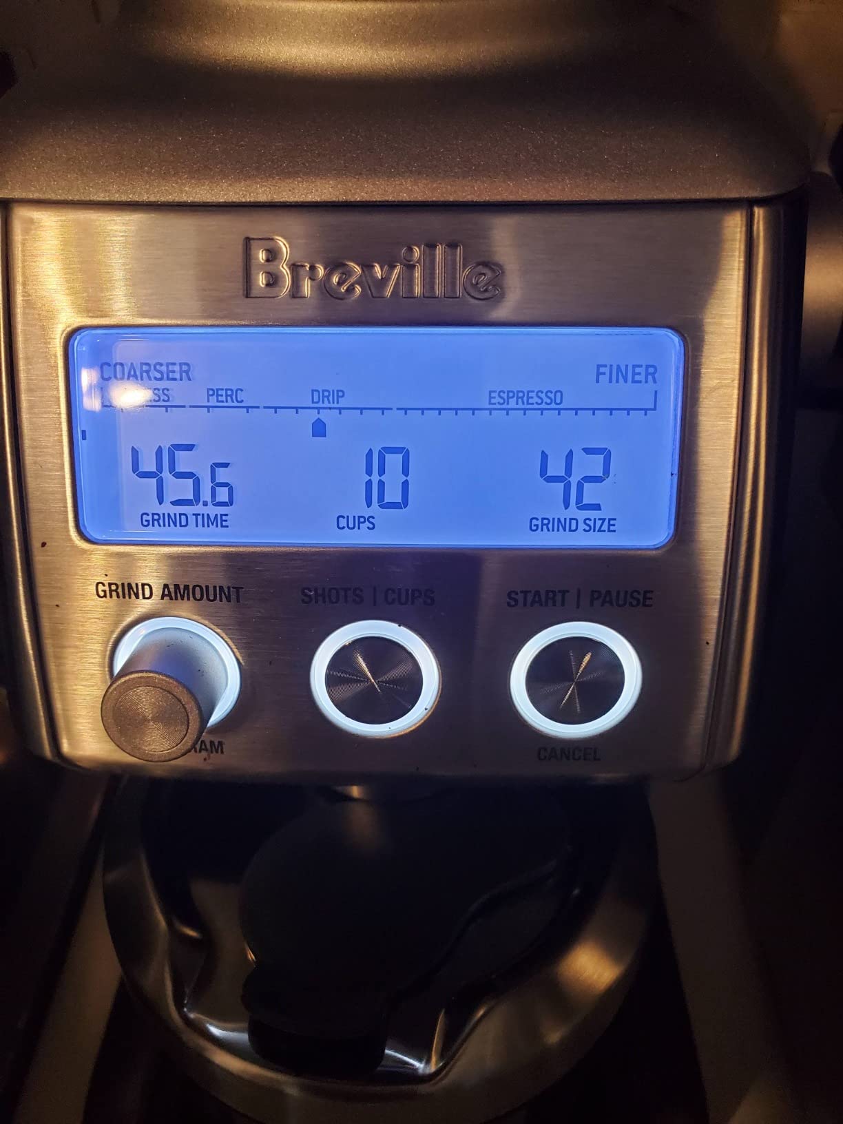 Breville BCG820BSS Smart Grinder Pro, 18 oz Coffee Bean Capacity, Brushed Stainless Steel - Customer Photo 1