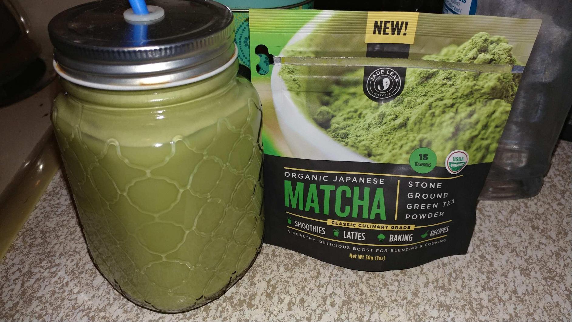 Jade Leaf Matcha Organic Green Tea Powder - Culinary Grade Premium Second Harvest - Authentic Japanese Origin (1.06 Ounce Resealable Pouch) - Customer Photo 1