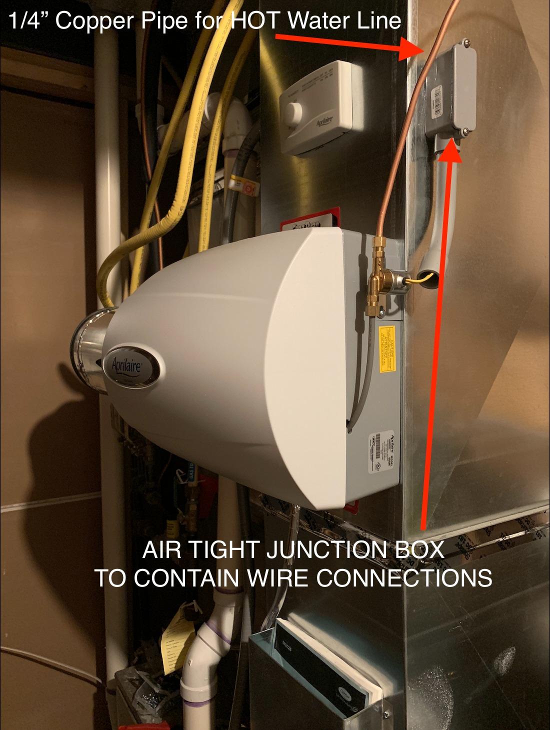 AprilAire 500M Whole-House Humidifier, Manual Compact Furnace Humidifier, Large Capacity Whole-House Humidifier for Homes up to 3,600 Sq. Ft., White - Customer Photo 3