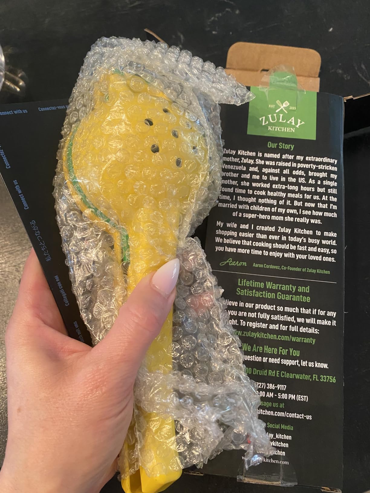 Zulay Kitchen Metal 2-in-1 Lemon Squeezer - Sturdy Max Extraction Hand Juicer Lemon Squeezer Gets Every Last Drop - Easy to Clean Manual Citrus Juicer - Customer Photo 1