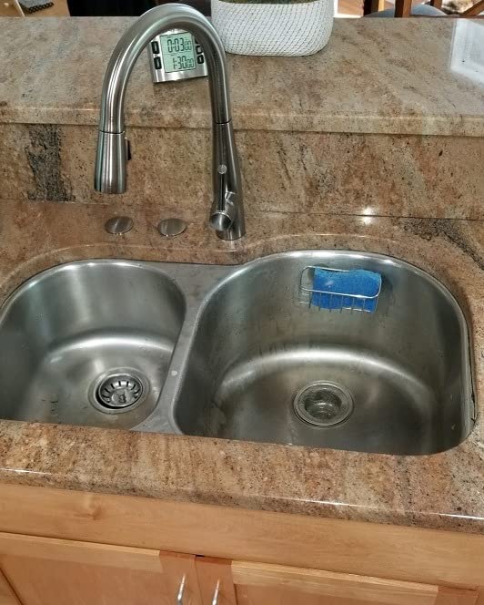 Delta Essa Brushed Nickel Kitchen Faucet with Pull Down Sprayer, Modern Single Hole Kitchen Sink Faucet, Single Handle - Customer Photo 1