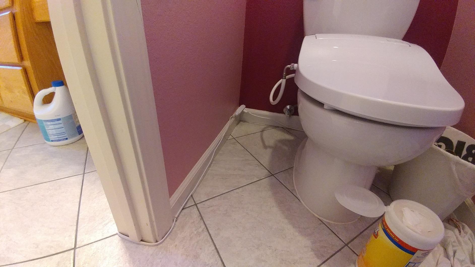 ALPHA BIDET JX2 Elongated Bidet Toilet Seat, White, Endless Warm Water, *NEW* Bowl Mist, LED Light, Quiet Operation, Wireless Remote, Stainless Steel Nozzle, Sittable Lid, 3 Year Warranty - Customer Photo 2
