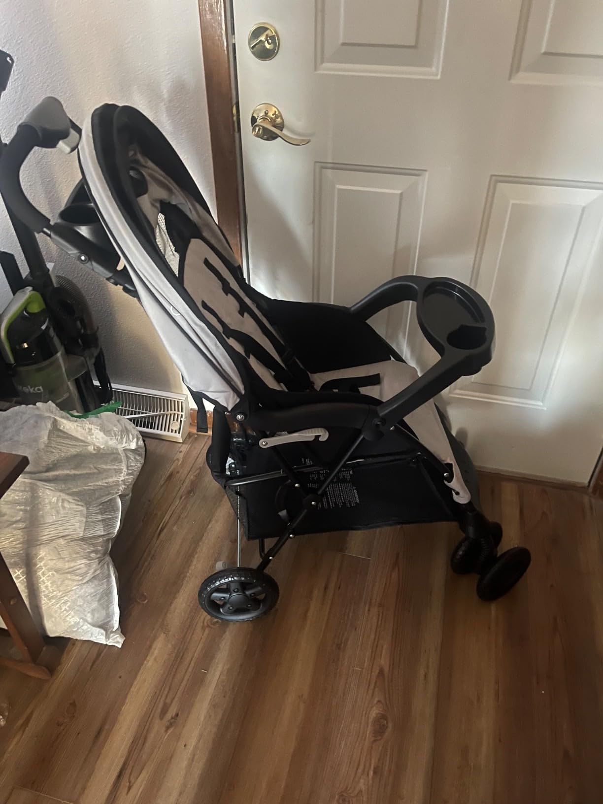 Kolcraft Cloud Plus Lightweight Umbrella Stroller for Toddlers with Reclining Seat, Large Storage Basket, Canopy, Infant & Parent Trays, Compact Fold for Summer Travel, Durable Frame, Slate Gray - Customer Photo 3
