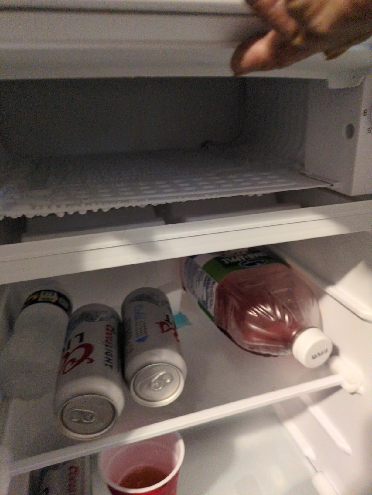 BLACK+DECKER 1.7 Cu. Ft. Compact Refrigerator, ENERGY STAR Certified, Single Door Mini Fridge with Chiller Compartment, Personal Fridge for Home or Dorm Room, R600a Refrigerant, BCRK17W, White - Customer Photo 1