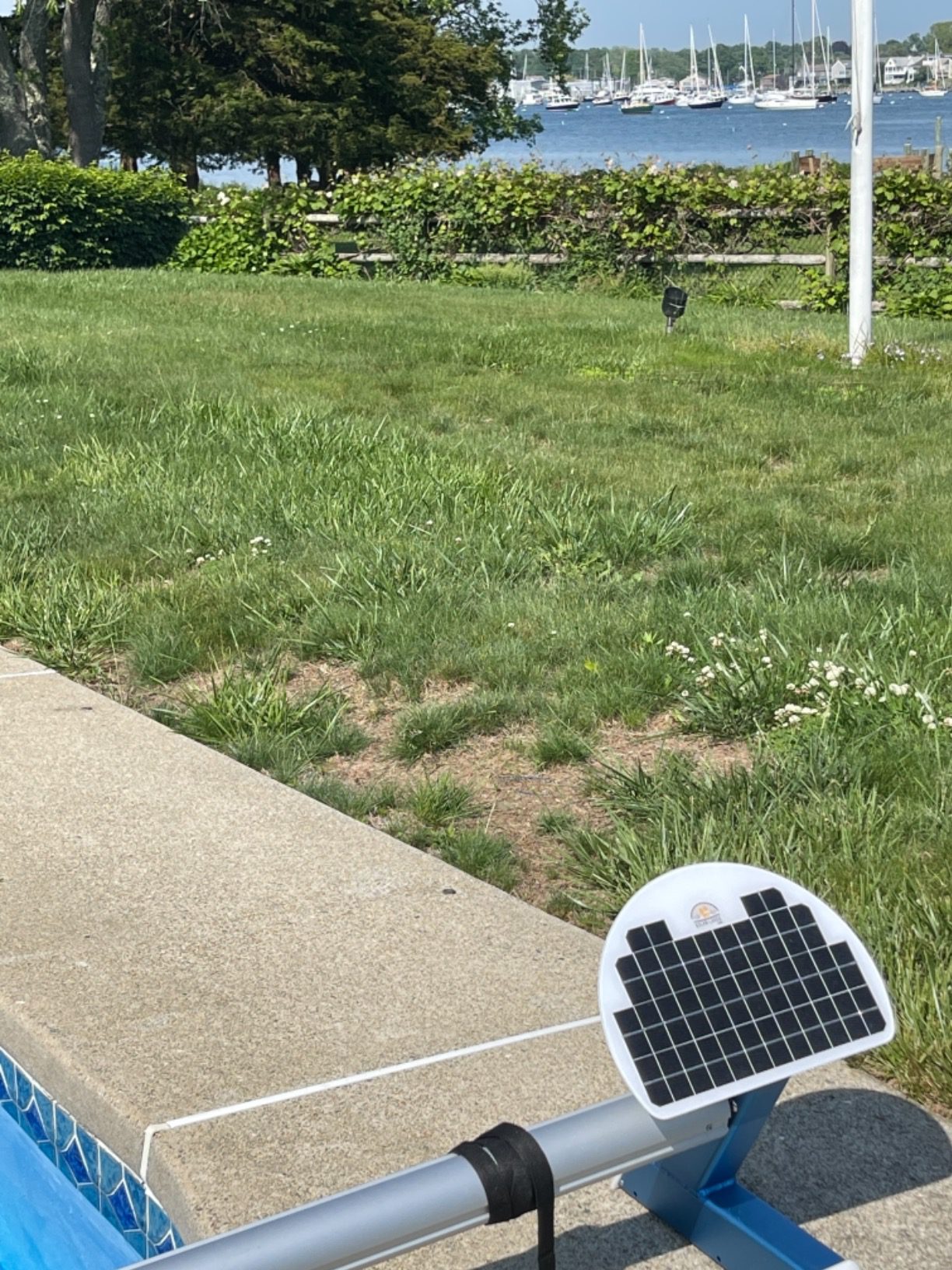 Automatic Solar Blanket Cover Reel/Roller - Remote Controlled, Solar Battery Charged/Powered, Motorized Units for 20x44' in-ground Swimming Pools - Customer Photo 1