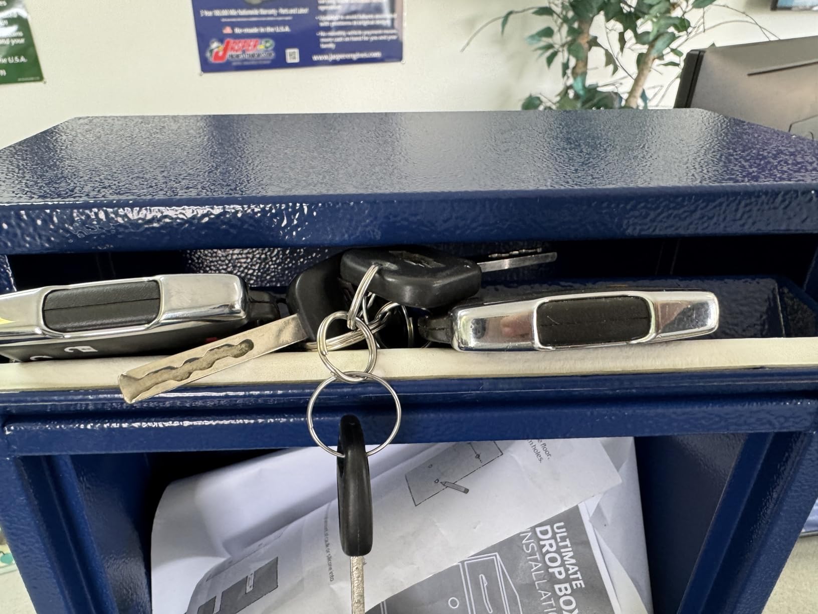 AdirOffice Wall Mount Mailbox - Mailbox with Lock and Keys- Durable Wall Mounted Locking Mailbox and Cash Drop Box for House, Apartments and Bussiness After Hours Deposits - Customer Photo 1