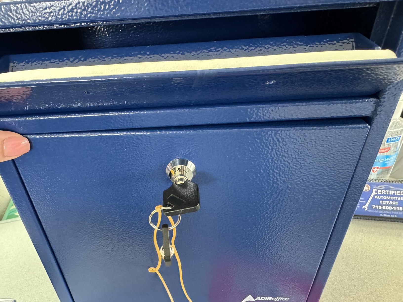AdirOffice Wall Mount Mailbox - Mailbox with Lock and Keys- Durable Wall Mounted Locking Mailbox and Cash Drop Box for House, Apartments and Bussiness After Hours Deposits - Customer Photo 2
