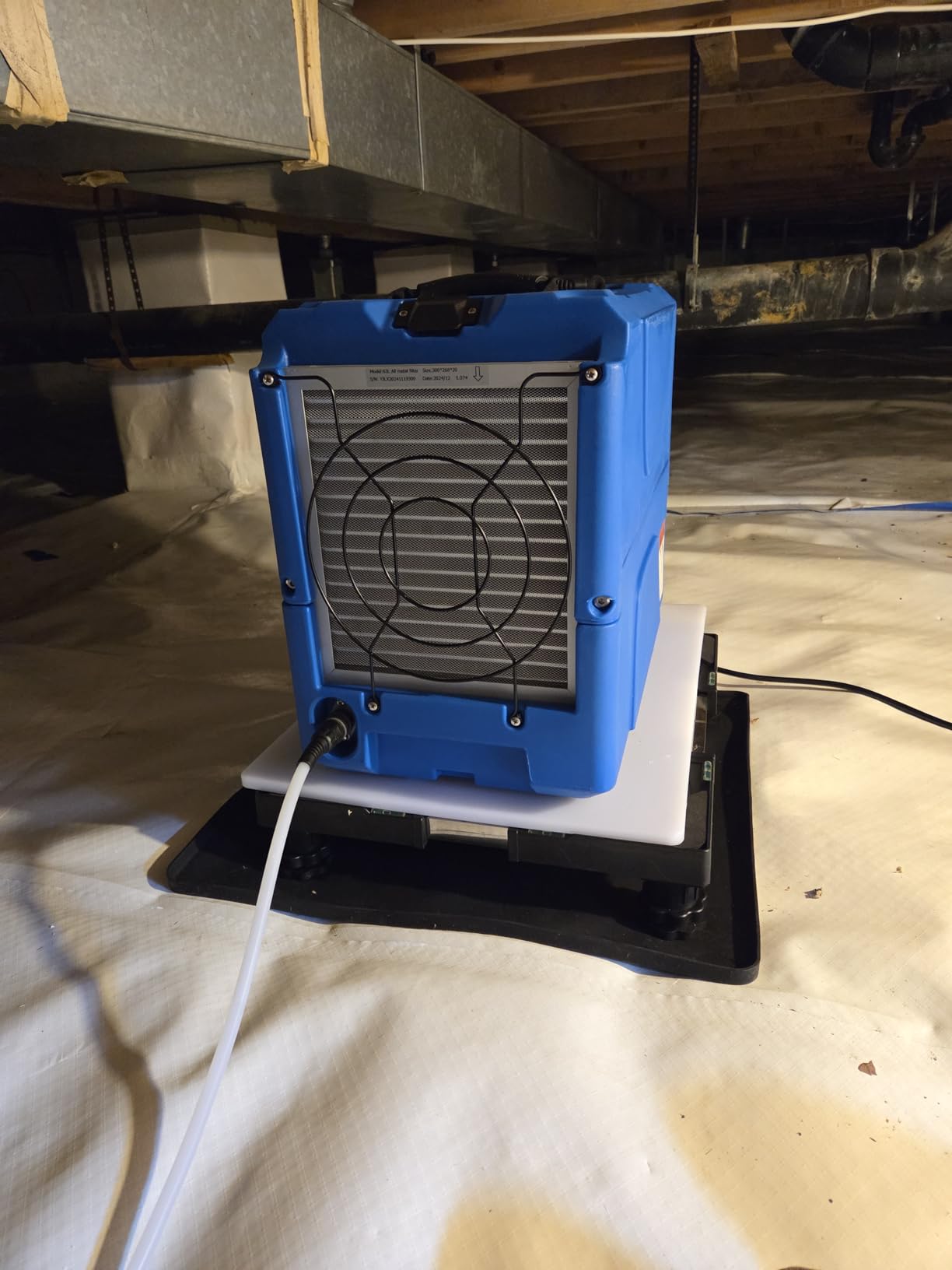 MOUNTO Commercial Dehumidifier, 150 Pint High-Capacity, Includes Pump Drain Hose for Water Damage Restoration, Ideal for Basements, Warehouses & Job Sites - Customer Photo 1