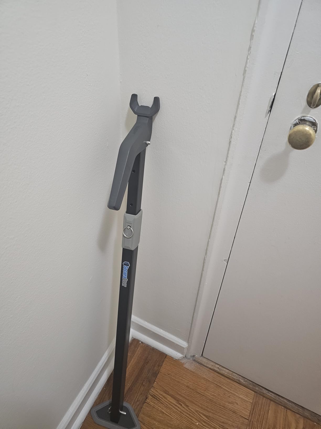 Super Heavy Duty Security Door Lock Bar Fully Adjustable Door Stopper Device for Home Defense for Residential and Commercial Use to Protect Against Forced Entry. Security Door Jammer by Securadoor - Customer Photo 1