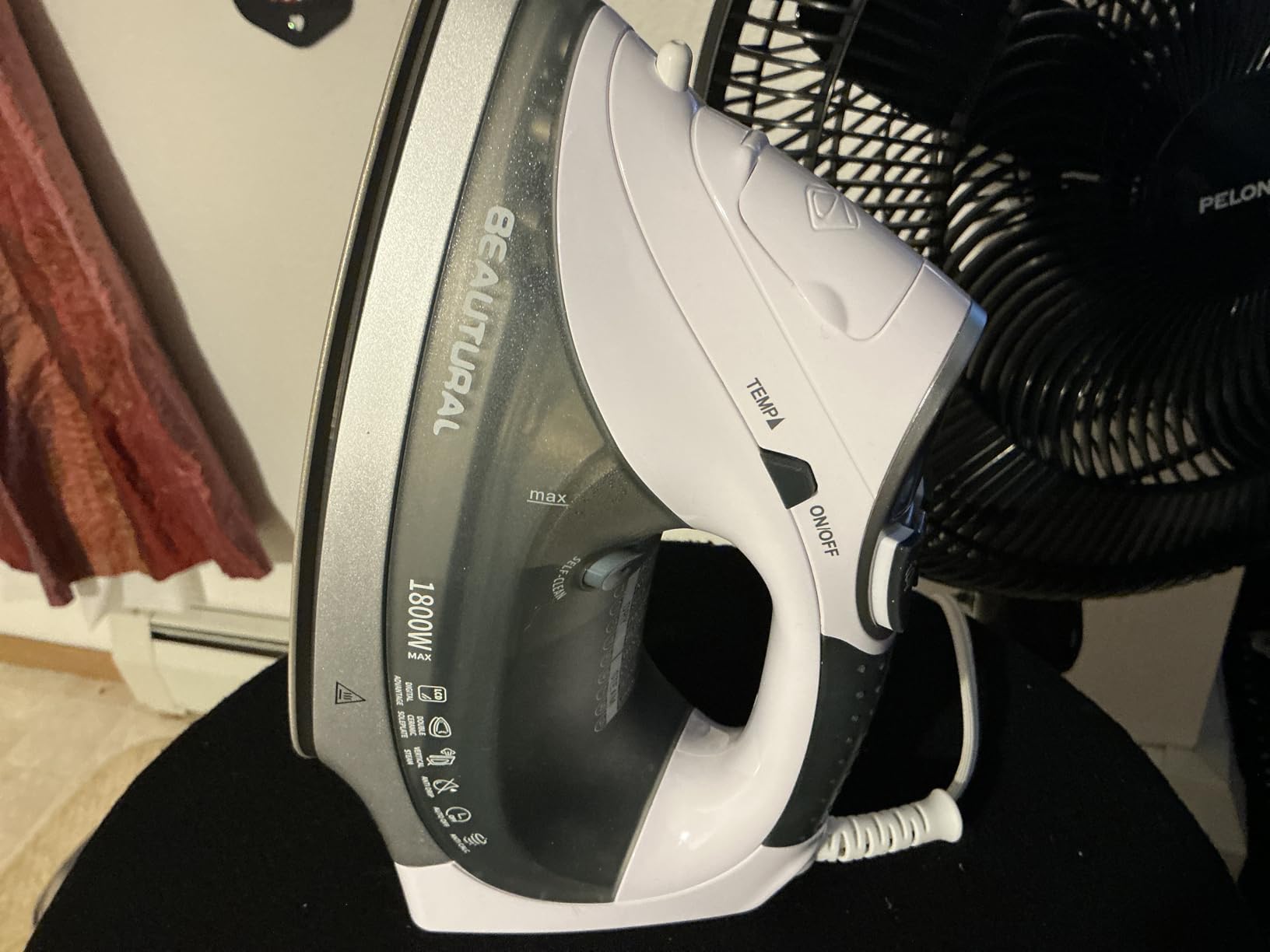 BEAUTURAL 1800 Watts Steam Iron with Digital LCD Screen, 3-Way Auto Shutoff | Double-Layer and Ceramic Coated Soleplate, 9 Preset Temperature, Burst of Steam for Variable Fabric, Anti-Drip and Anti-Calc customer photo 2