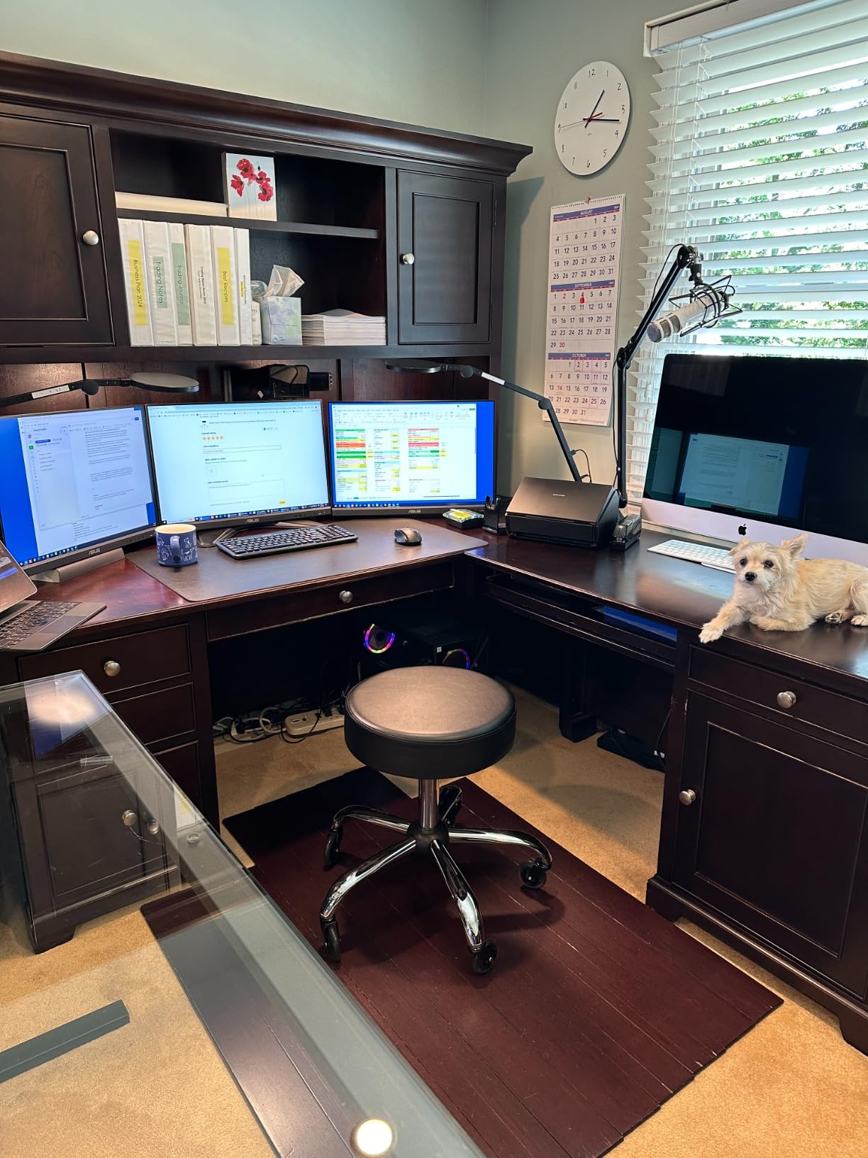 Amazon Basics Drafting Spa Bar Stool with Wheels, Height Adjustable Swivel, Black, 22.05 Amazon Basics Drafting Spa Bar Stool with Wheels, Height Adjustable Swivel, Black, 22.05