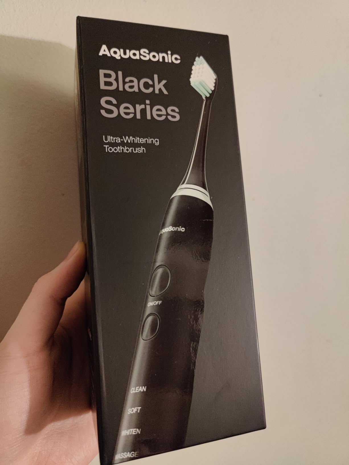 Aquasonic Black Series Ultra Whitening Toothbrush – ADA Accepted Electric Toothbrush- 8 Brush Heads & Travel Case – 40,000 VPM Electric Motor & Wireless Charging - 4 Modes w Smart Timer - Customer Photo 2