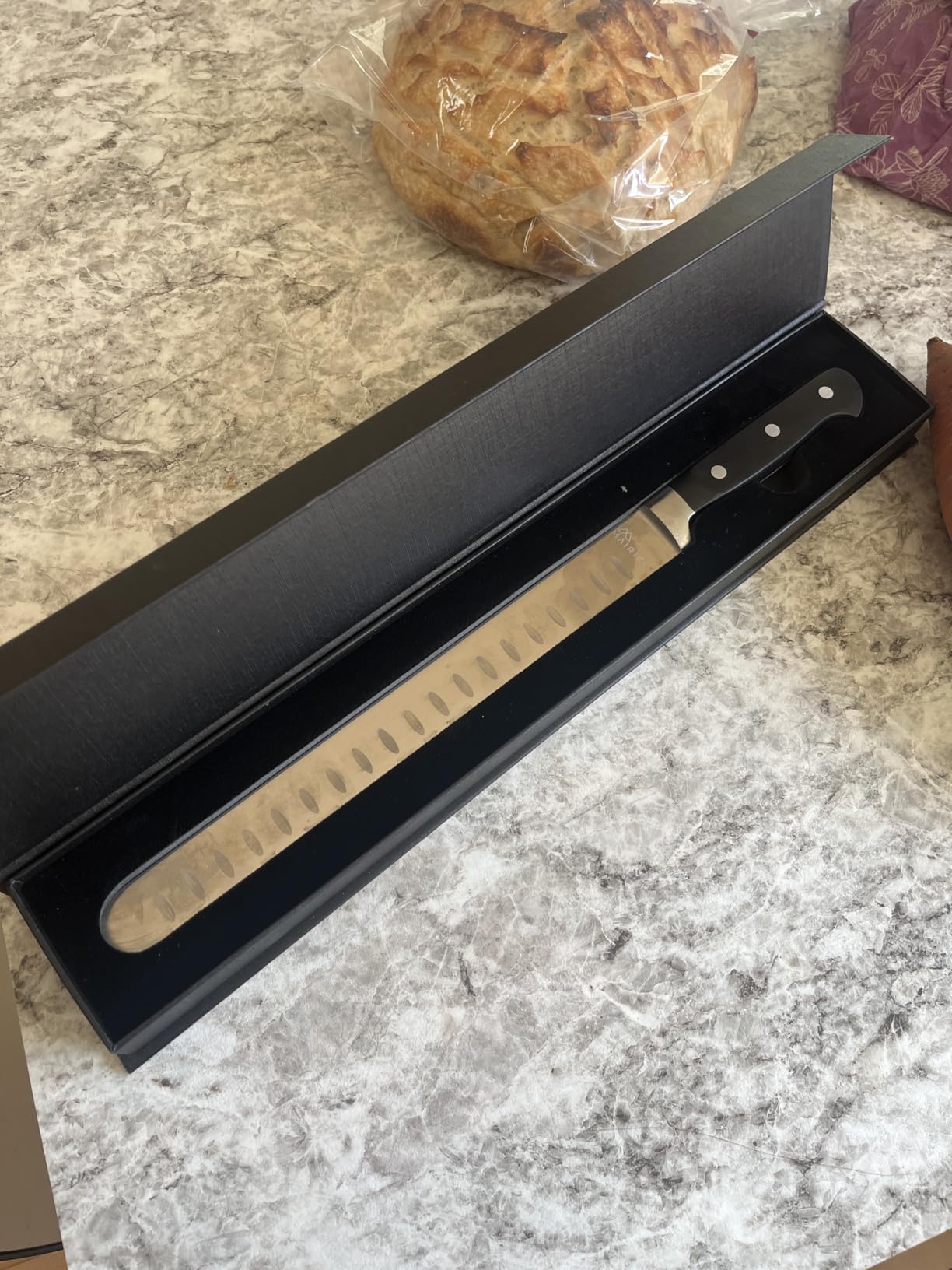 MAIRICO Brisket Slicing Knife - Ultra Sharp Premium 11-inch Stainless Steel Carving Knife for Slicing Roasts, Meats, Fruits and Vegetables - Customer Photo 2