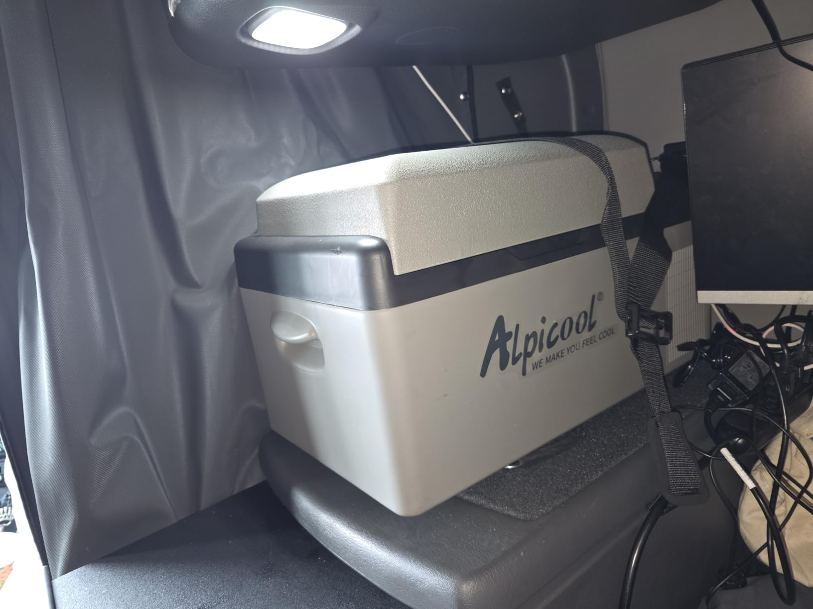 Alpicool C15 Portable Car Freezer,12 Volt Refrigerator, 16 Quart (15 Liter) Fast Cooling 12V Car Fridge -4℉~68℉, Car Cooler, 12/24V DC and 100-240V AC for Outdoor, Camping, RV, Truck, Boat Customer Review Alpicool C15 Portable Car Freezer,12 Volt Refrigerator, 16 Quart (15 Liter) Fast Cooling 12V Car Fridge -4℉~68℉, Car Cooler, 12/24V DC and 100-240V AC for Outdoor, Camping, RV, Truck, Boat - Customer Photo 1