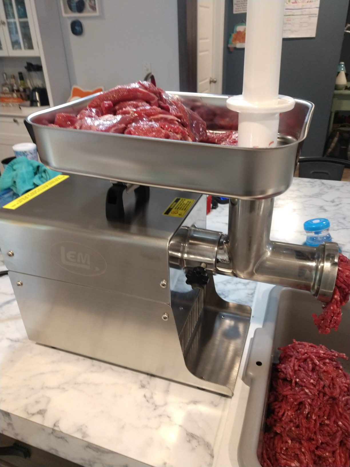 LEM Products BigBite #8 Meat Grinder, 0.50 HP Stainless Steel Electric Meat Grinder Machine, Ideal for Regular Use - Customer Photo 1