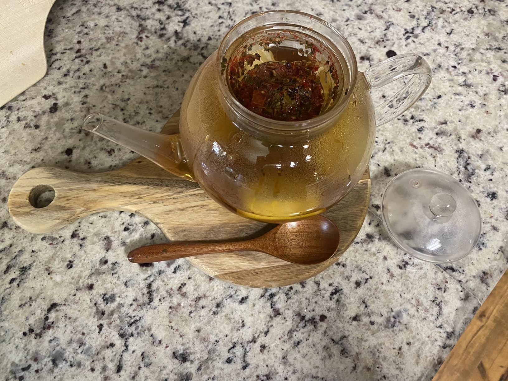 Teabloom Stovetop & Microwave Safe Glass Teapot with Removable Loose Tea Glass Infuser – Includes 2 Blooming Teas – 2-in-1 Tea Kettle and Tea Maker – Tea Purist's Choice - Customer Photo 2