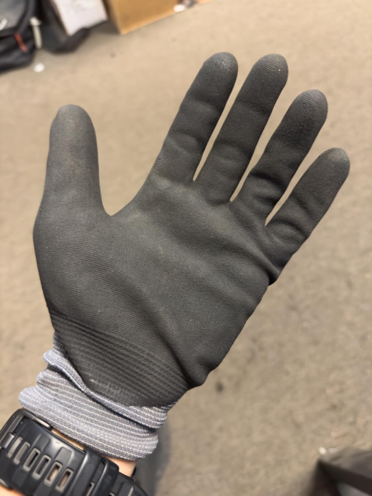 MaxiFlex Seamless Knit Nylon Gloves with Nitrile Coat and Micro Foam Grip on Palm and Fingers Cut Resistance - Customer Photo 2