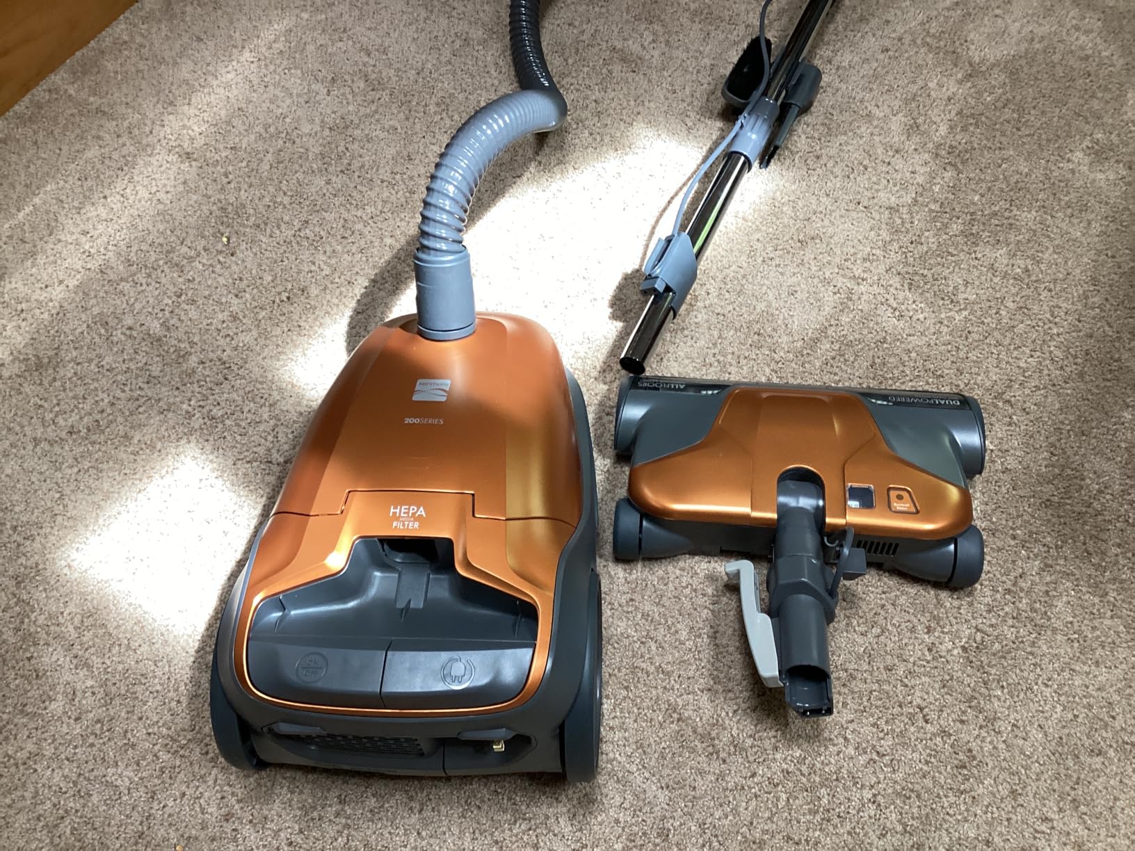 Kenmore 81214 200 Series Pet Friendly Lightweight Bagged Canister Vacuum with HEPA, 2 Motor System, and 3 Cleaning Tools-Orange customer photo 1