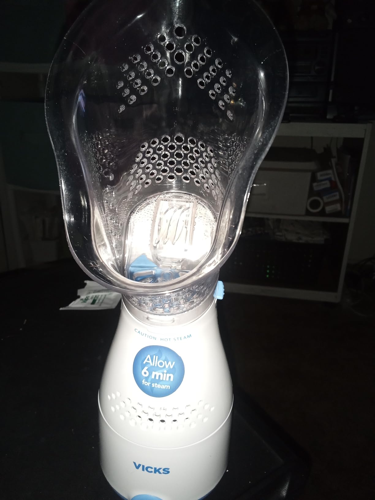 Vicks Sinus Inhaler - Non-Medicated Steam Relief for Allergies, Congestion, Cough & Colds, Vocal Steamer, Soothes Nasal & Throat Passages, Works with VapoPads (1 Included) - Customer Photo 1