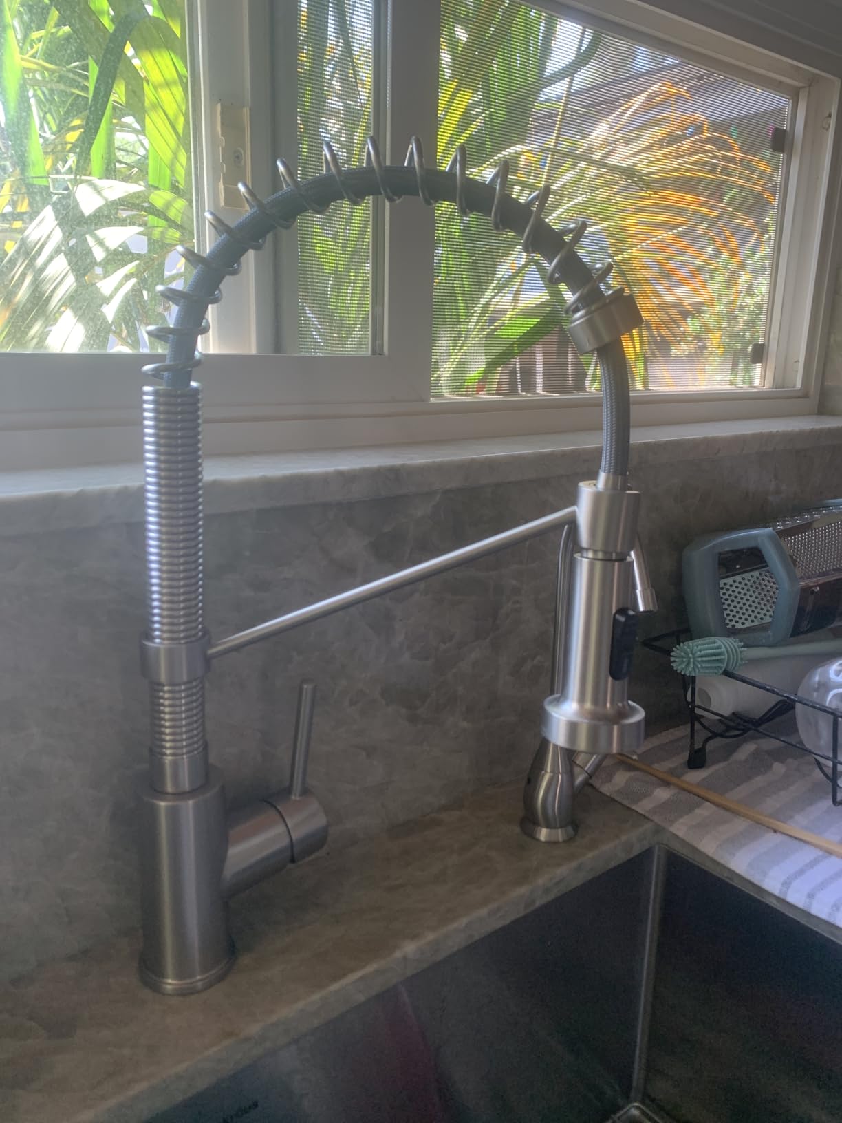 KRAUS Bolden Commercial Style 2-Function Single Handle Pull Down Kitchen Faucet in Chrome, KPF-1610CH - Customer Photo 1