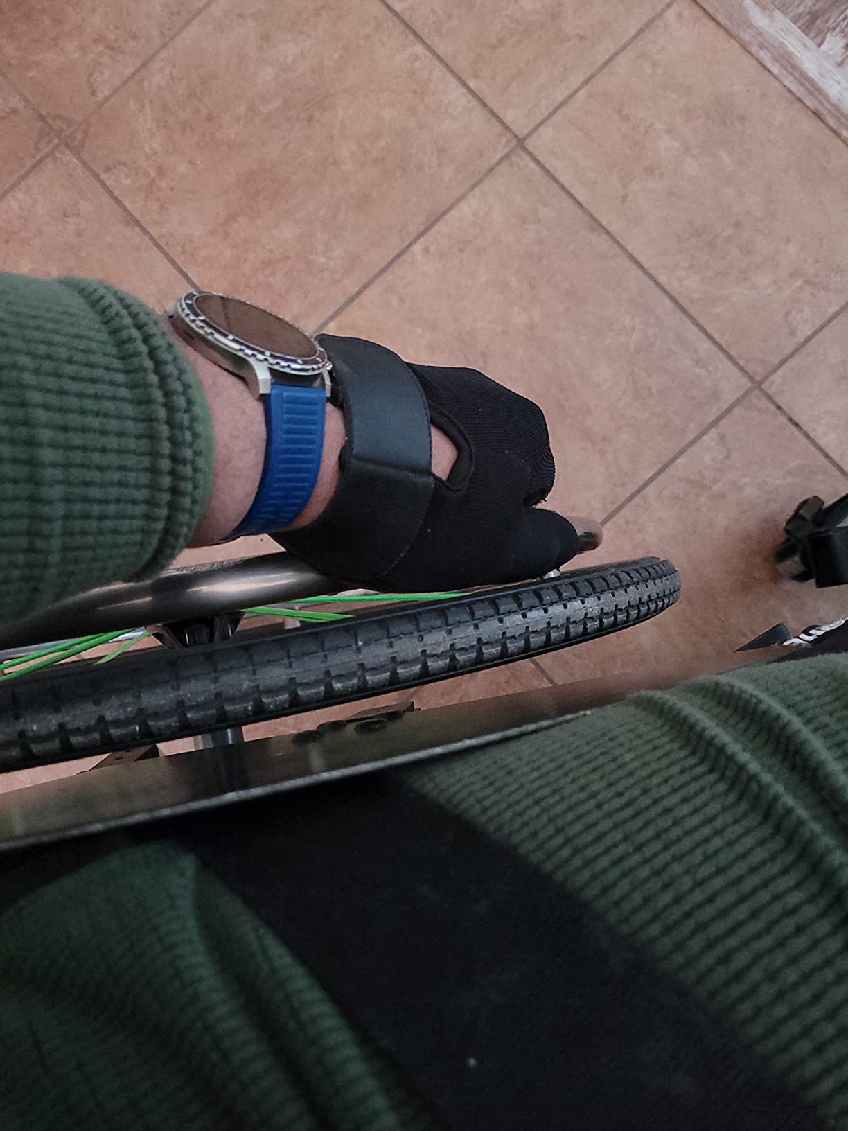 Rebz Wheelchair Gloves for Men - Full Thumb Active Lifestyle Gloves to Boost Mobility for Intense Sports-Racing - Customer Photo 2